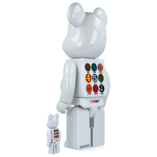 400% + 100% Bearbrick Robert Indiana X Fragmentdesign - White