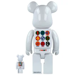400% + 100% Bearbrick Robert Indiana X Fragmentdesign - White