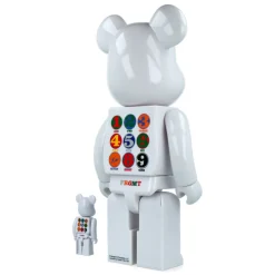 400% + 100% Bearbrick Robert Indiana X Fragmentdesign - White