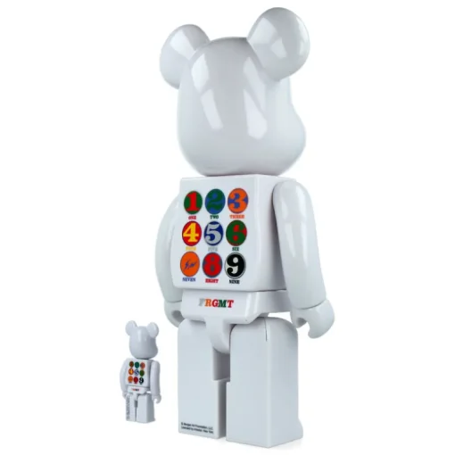400% + 100% Bearbrick Robert Indiana X Fragmentdesign - White