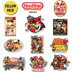 Hentitan and Friends - Yellow Sticker Pack