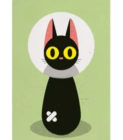 Komboh - Bandage Cat Giclee Print