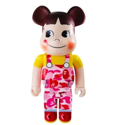 1000% Bearbrick BAPE × Pekochan (Pink)