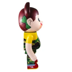 1000% Bearbrick BAPE × Pekochan (verde)