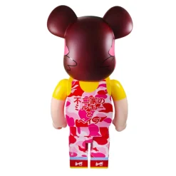 1000% Bearbrick BAPE × Pekochan (Pink)