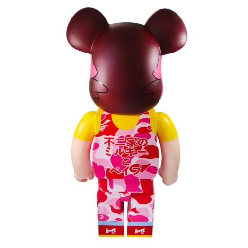 1000% Bearbrick BAPE × Pekochan (Pink)