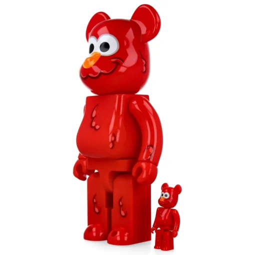 400% + 100% Bearbrick Coin Parking Delivery x Sesame Street Elmo (CPD Ver.) and Shiraishi-San (Sesame Street Ver.)