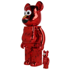 400% + 100% Bearbrick Elmo Chrome Ver.
