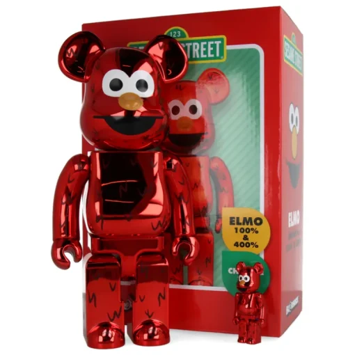 400% + 100% Bearbrick Elmo Chrome Ver.