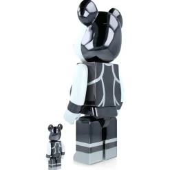 100% & 400% Bearbrick Kiss Catman Chrome Ver.