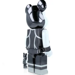 100% & 400% Bearbrick Kiss Catman Chrome Ver.