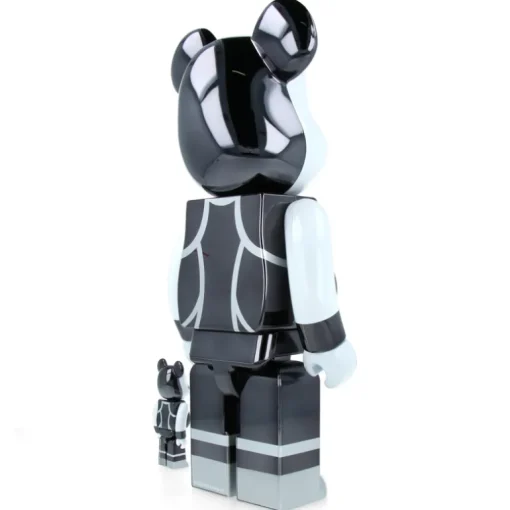 100% & 400% Bearbrick Kiss Catman Chrome Ver.