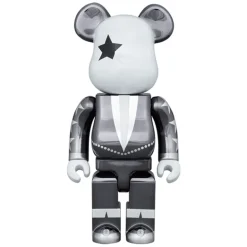 1000% Bearbrick Kiss Star Child Chrome Ver.