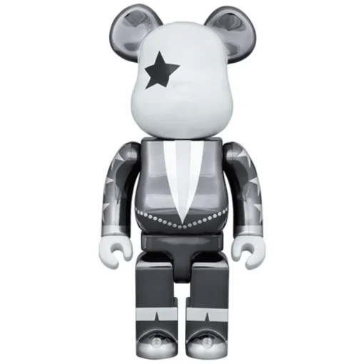1000% Bearbrick Kiss Star Child Chrome Ver.