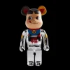 1000% Bearbrick Manekineko Pekochan Good Luck - Silver Plated
