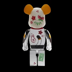 1000% Bearbrick Manekineko Pekochan Good Luck - Silver Plated