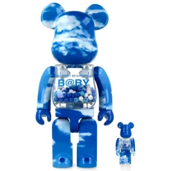 400% + 100% Bearbrick My First Baby (Blue Sky)