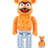 400% + 100% Bearbrick Oscar the Grouch (The Original Orange Fur Ver.)
