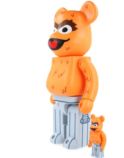 400% + 100% Bearbrick Oscar the Grouch (The Original Orange Fur Ver.)
