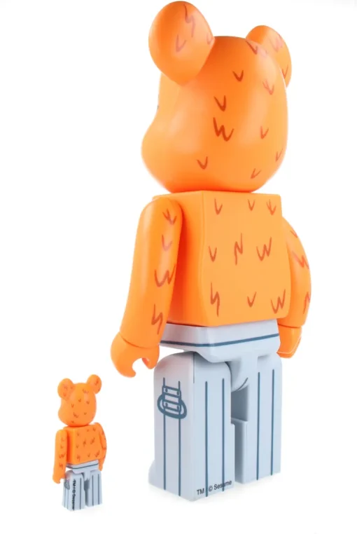 400% + 100% Bearbrick Oscar the Grouch (The Original Orange Fur Ver.)