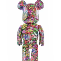 1000% Bearbrick Psicodélico paisley