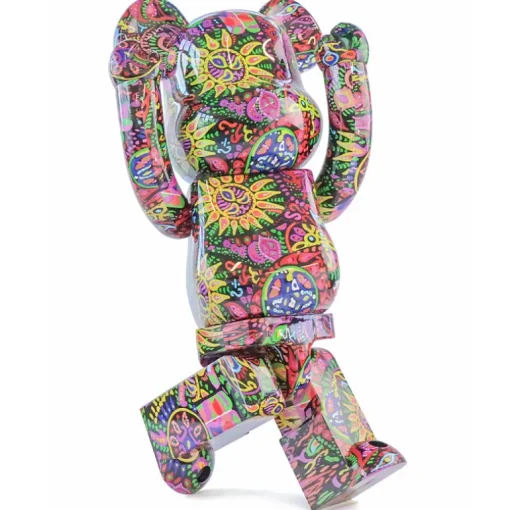 1000% Bearbrick Psicodélico paisley