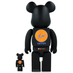 400% + 100% Bearbrick Robert Indiana X Fragmentdesign - Black