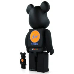 400% + 100% Bearbrick Robert Indiana X Fragmentdesign - Black