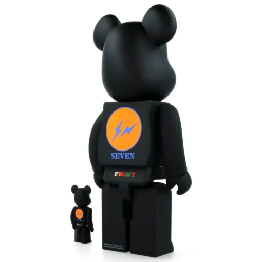 400% + 100% Bearbrick Robert Indiana X Fragmentdesign - Black