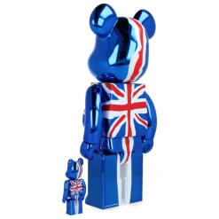 400% + 100% Bearbrick Sex Pistols - God Save The Queen - Chrome Ver.