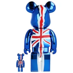 400% + 100% Bearbrick Sex Pistols - God Save The Queen - Chrome Ver.