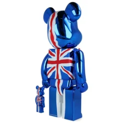 400% + 100% Bearbrick Sex Pistols - God Save The Queen - Chrome Ver.
