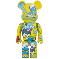 1000% Bearbrick The Purple Smurfs - los pitufos