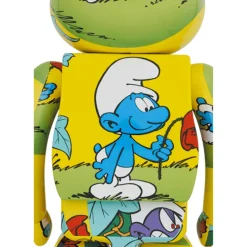 1000% Bearbrick The Purple Smurfs - los pitufos