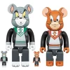 400% + 100% Bearbrick Tom & Jerry in Hogwarts House Robes