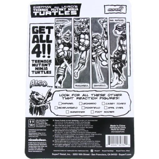 Donatello (Comic Greyscale) - Teenage Mutant Ninja Turtles - ReAction Figures Wave 9