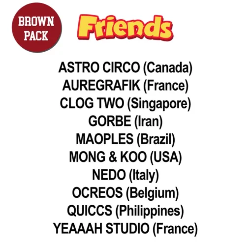 Hentan y amigos - Packle Brown Sticker Pack