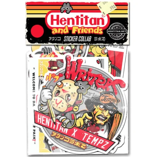 Hentitan and Friends - Red Sticker Pack