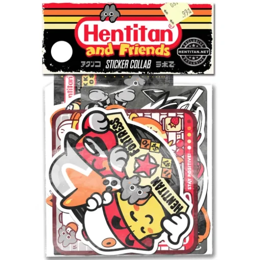 Hentitan and Friends - White Sticker Pack