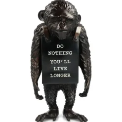 Monkey Sign Bronze Statue 2 - Banksy X Medicom Toy