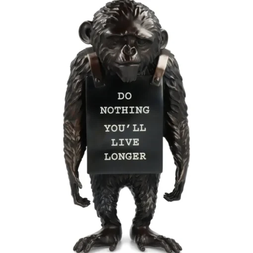 Monkey Sign Bronze Statue 2 - Banksy X Medicom Toy