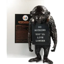 Monkey Sign Bronze Statue 2 - Banksy X Medicom Toy