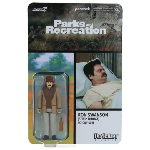 Ron Swanson (Strep Throat) - Parks and Recreation ReAction Figures Wave 4