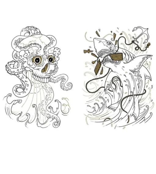 Tattoo Colouring Book
